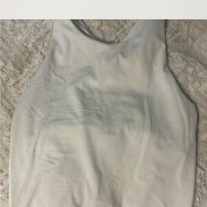 White Sleeveless Tank Top